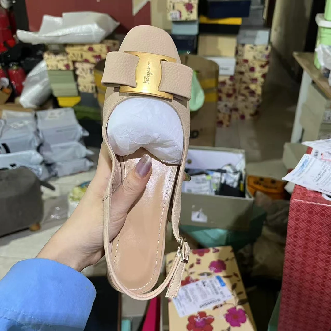 910-2  新款包头蝴蝶结单鞋