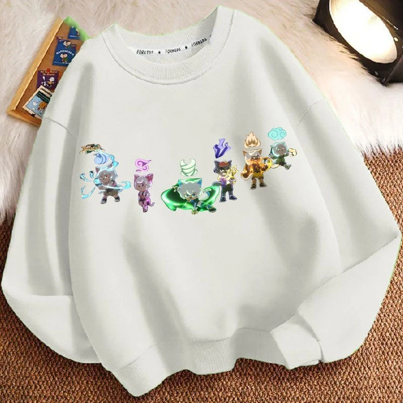 秋冬新款卡通喜羊羊与灰太狼小中男女儿童卫衣圆领加厚长袖宽松