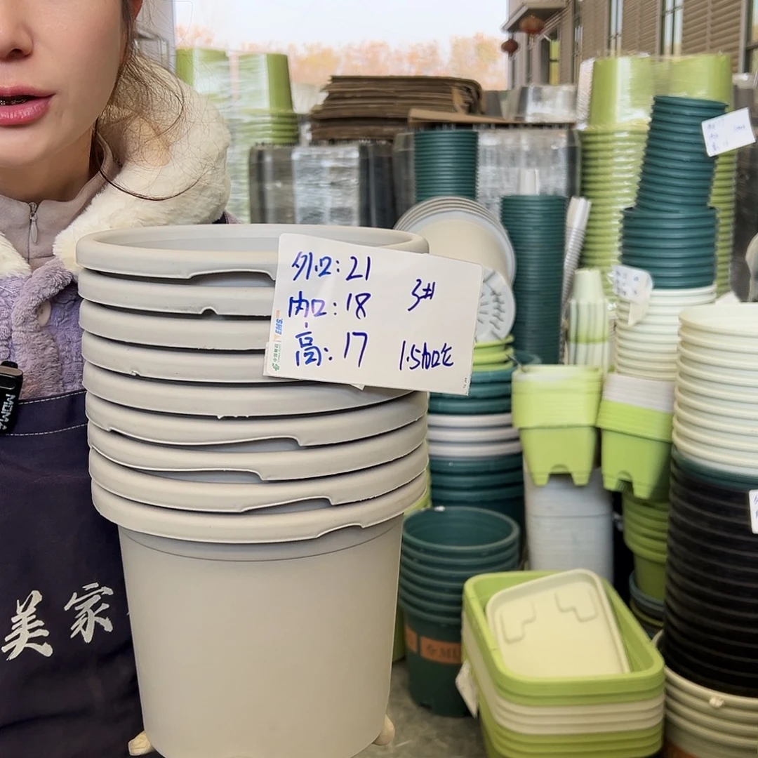 瑕疵四季盆3#灰白10个无托