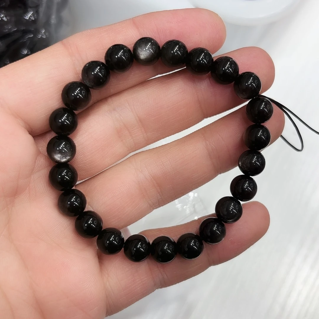 水晶手链未镶嵌银曜卡8