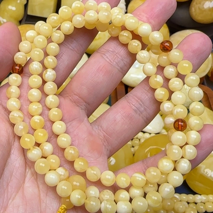 蜜蜡颈饰未镶嵌天然蜜蜡