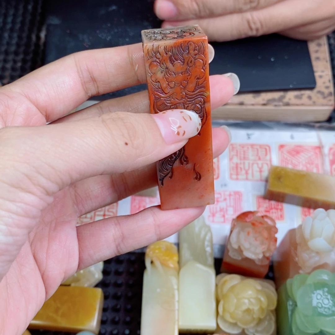 子***语寿山石印石成品正章书法用品