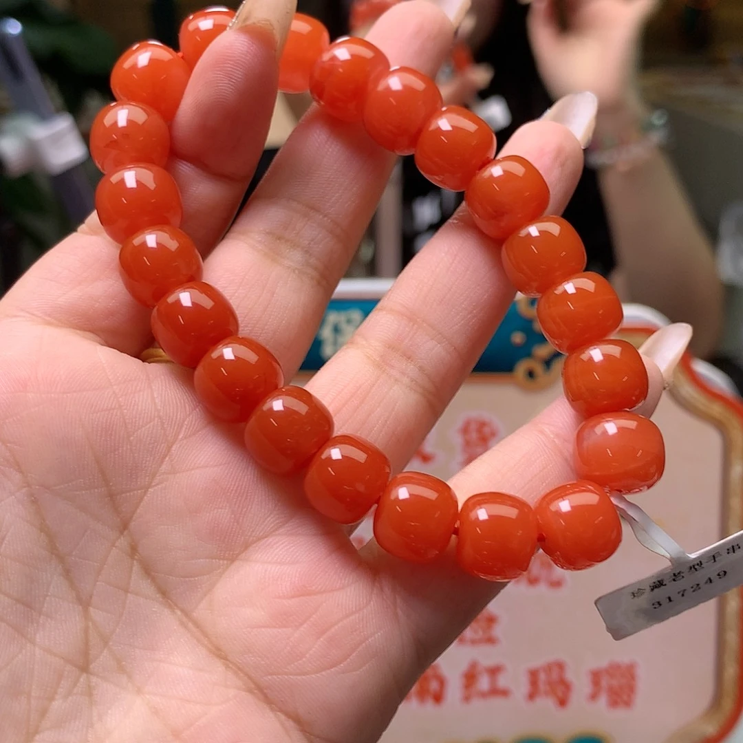 【闪购商品】南红玛瑙Q冷水河老型手串11mm未镶嵌