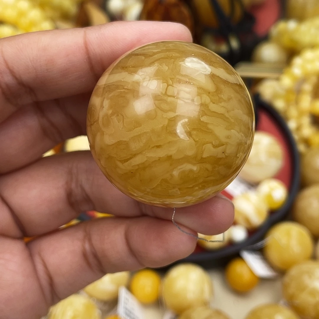 蜜蜡未镶嵌珠宝奇石粉沙眼39.3