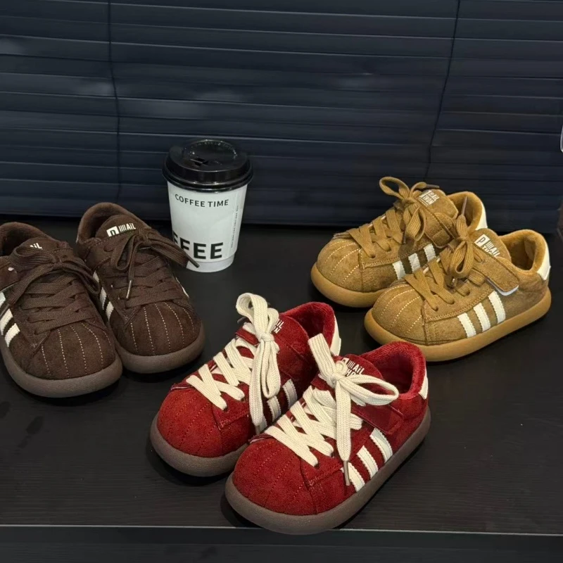 大妮专享-北院同学YC3302冬季新款加绒二棉儿童休闲鞋