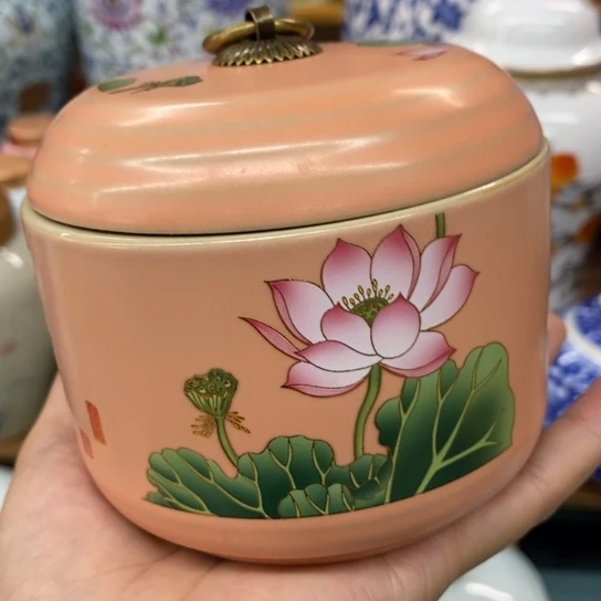 瓷片陶瓷茶叶罐密封罐