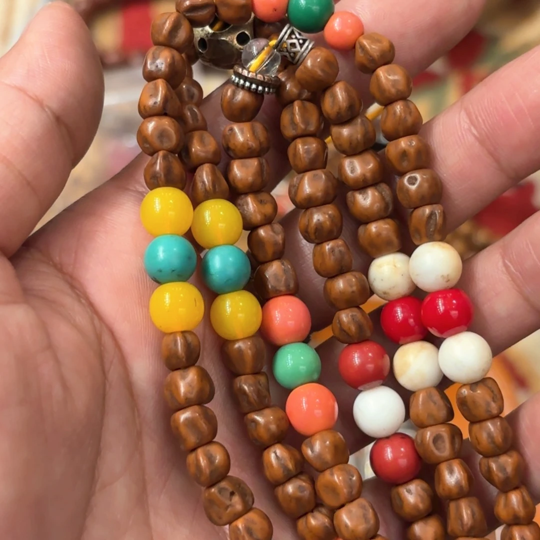 灌**哥铜星月菩提吊坠项链