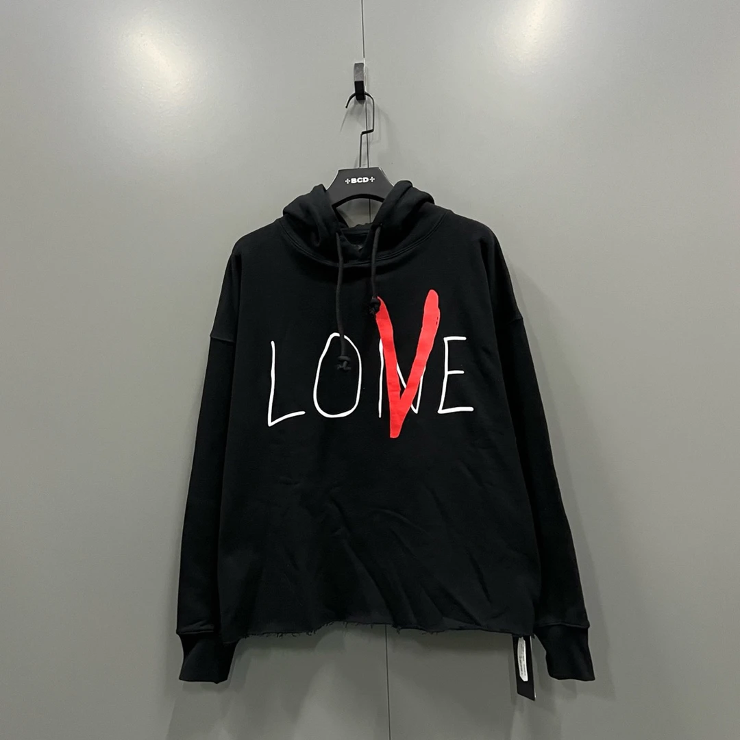 未使用 maje jp917 VLONE 黑红印花帽衫 014335