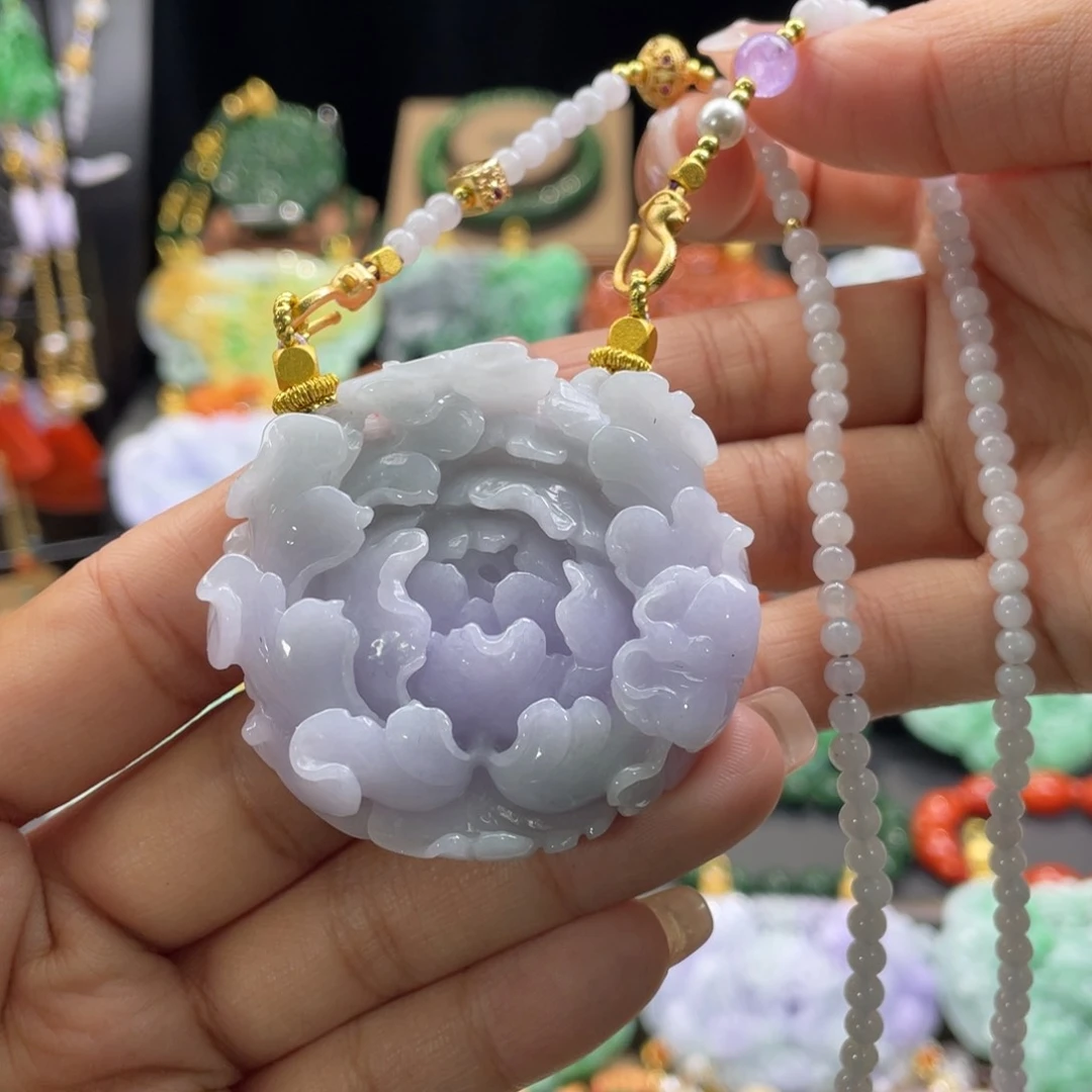 翡翠颈饰未镶嵌代编织