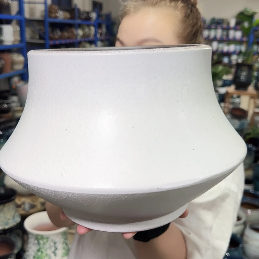 紫砂花盆高20口20