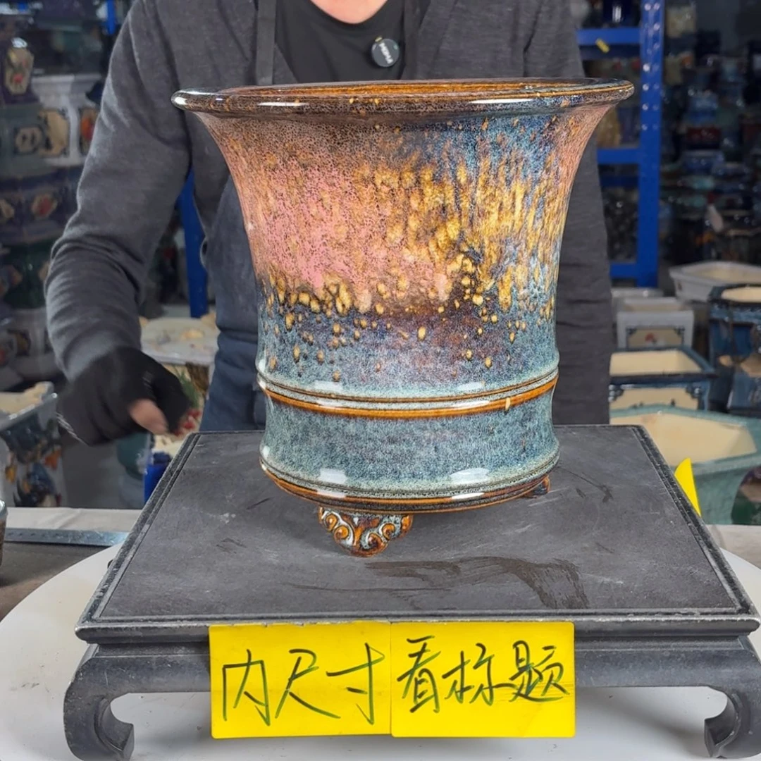 一风堂石湾花盆 内18*19高温裂676