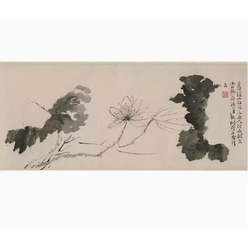 [高清复刻]明·徐渭·《墨花卷》长卷，馆藏级艺术微喷工艺装饰画