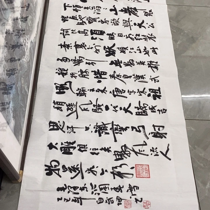 白武坤现场书写一副