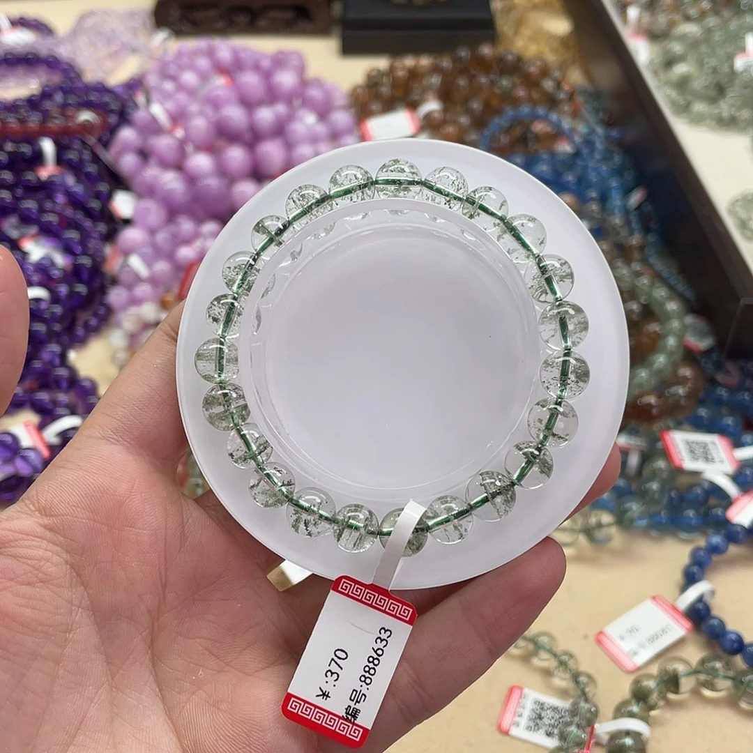 水晶手链未镶嵌?绿幽灵8mm