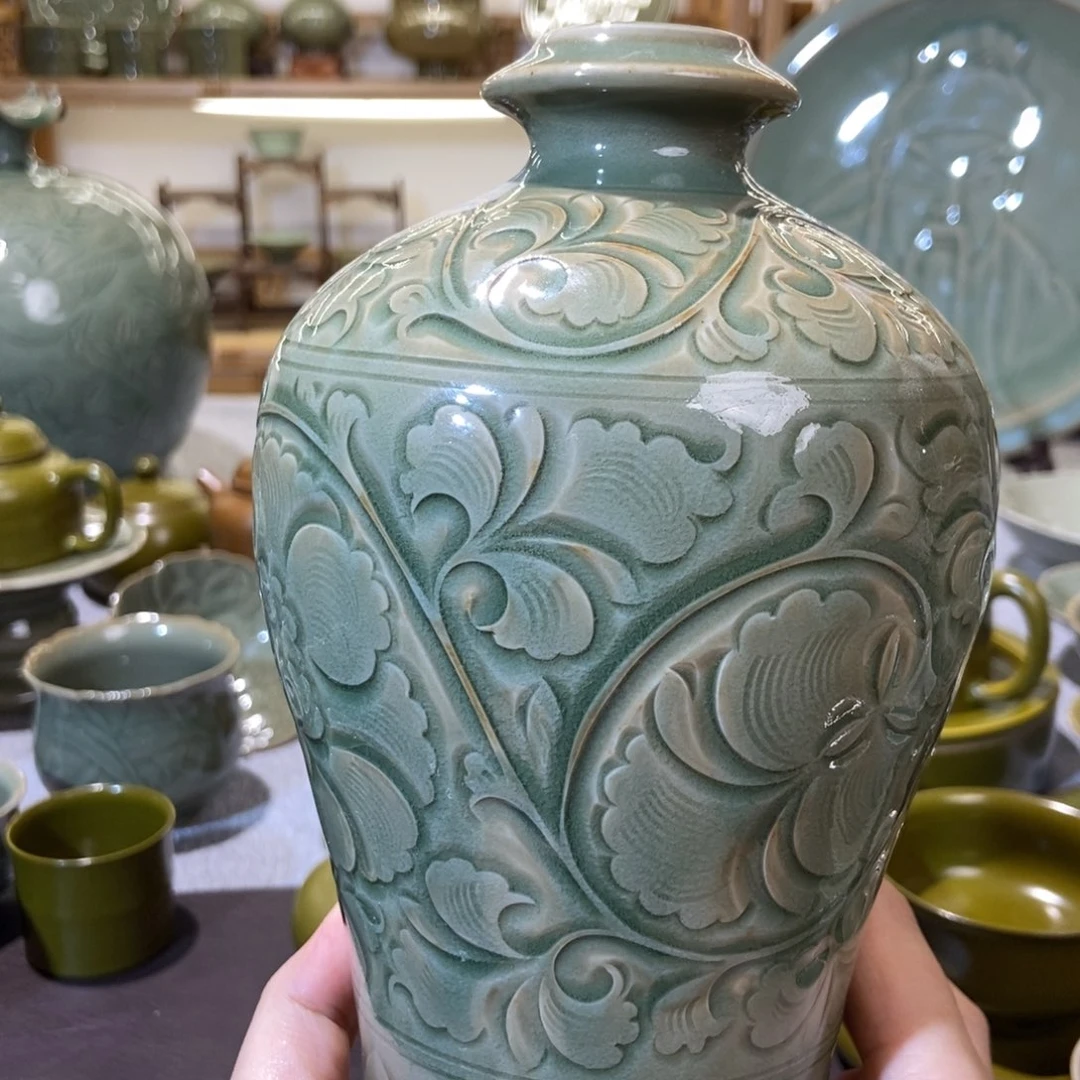 猛***斋瓷片手工梅瓶福利哈哈哈