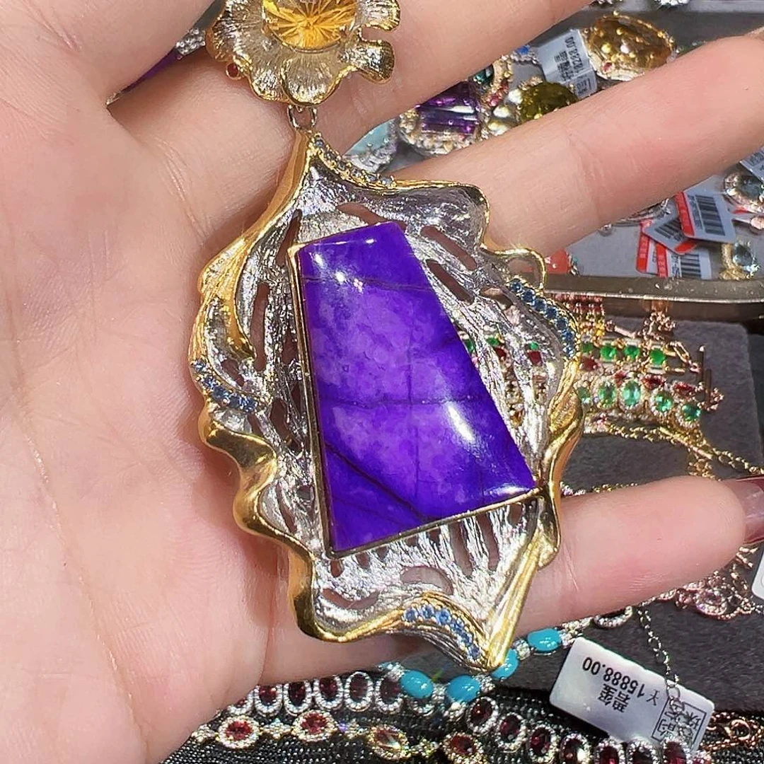 苏纪石（舒俱来）银S925镶嵌颈饰A****9