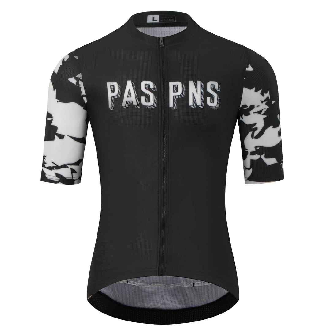 PASPNS骑行服短袖公路车自行车服透气男女拼接短袖轻薄修身透气款