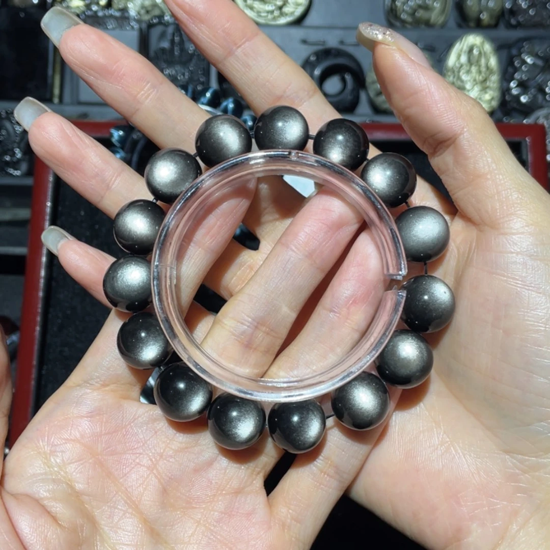 【闪购商品】未镶嵌黑曜岩手链子*