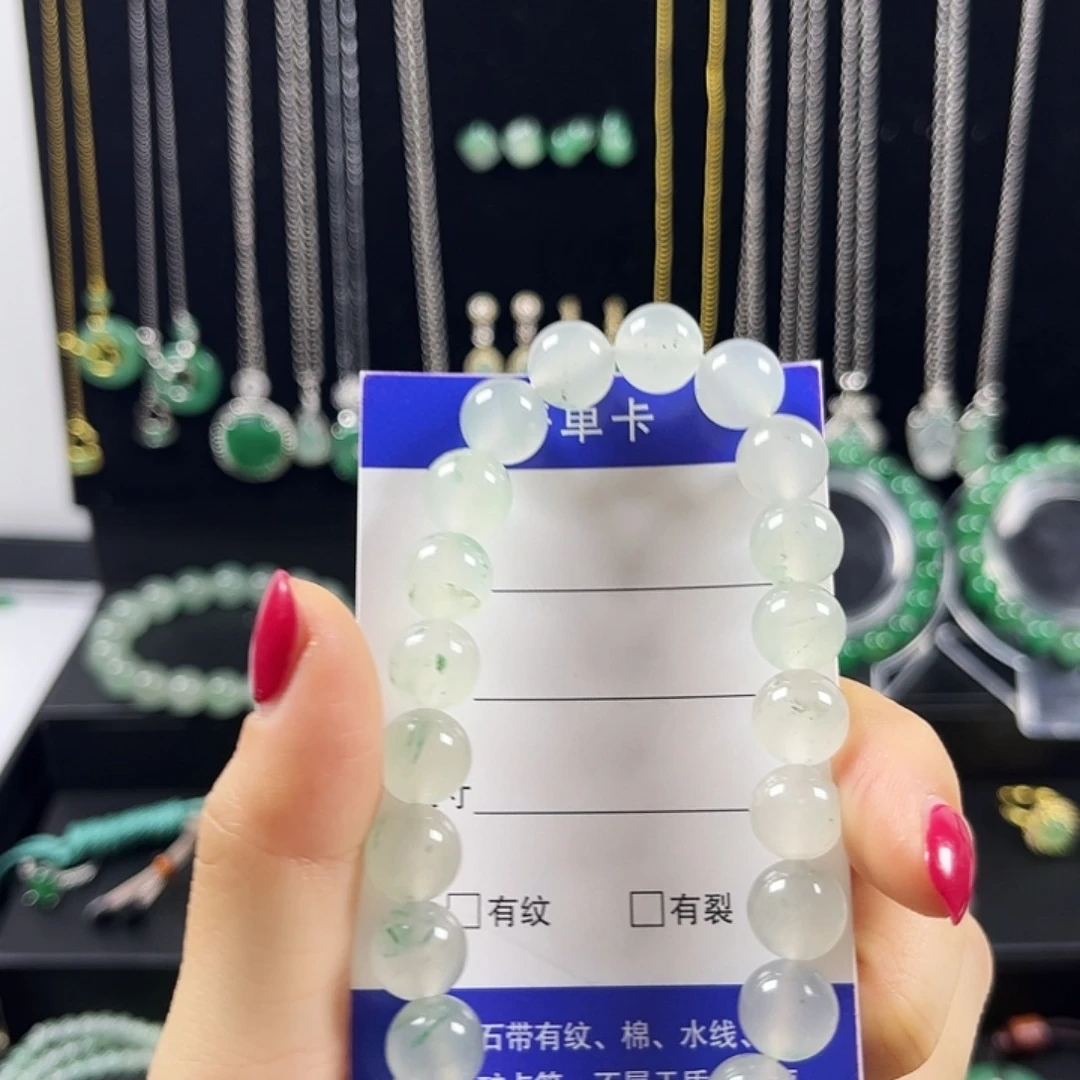 石英质玉（非洲翠）未镶嵌手链