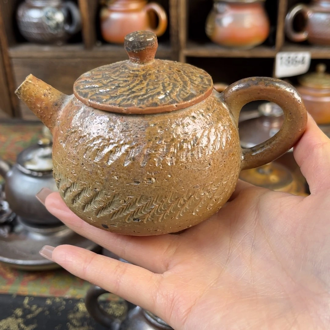 杯柴烧茶器粗陶泥