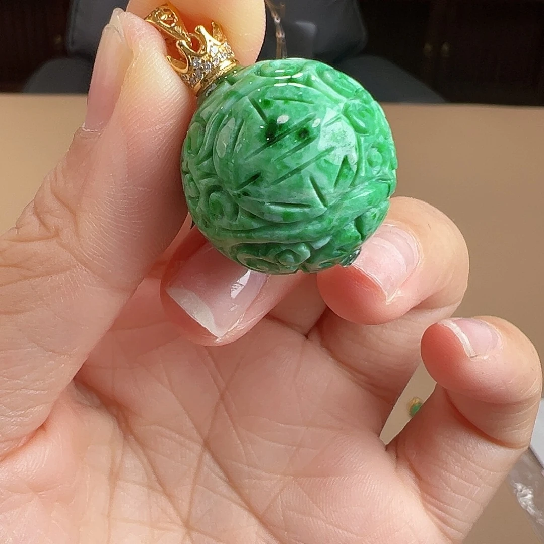 翡翠银S925镶嵌颈饰吊坠