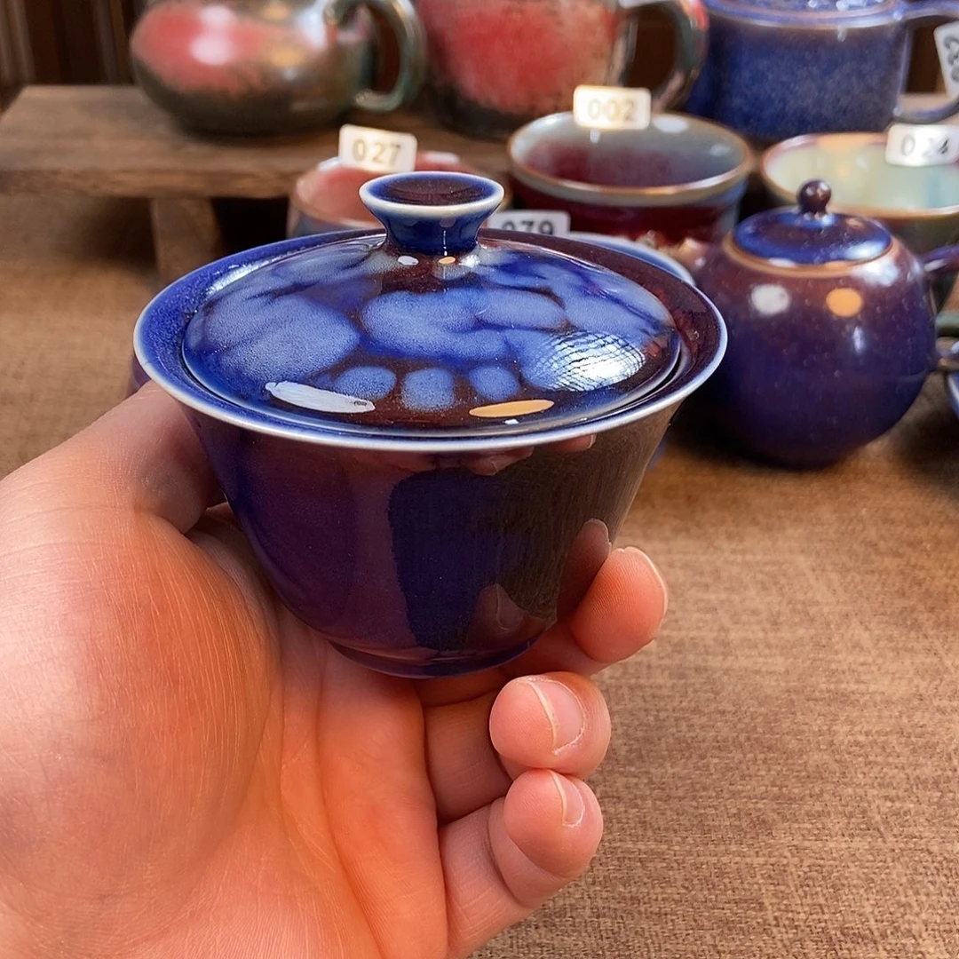 瓷片一**钧瓷茶器家用盖碗