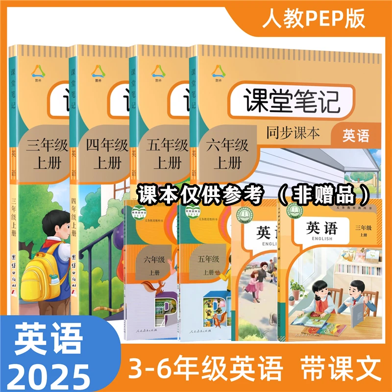 2025秋 小学生三四五六年级上册英语课堂笔记同步人教pep版新教材