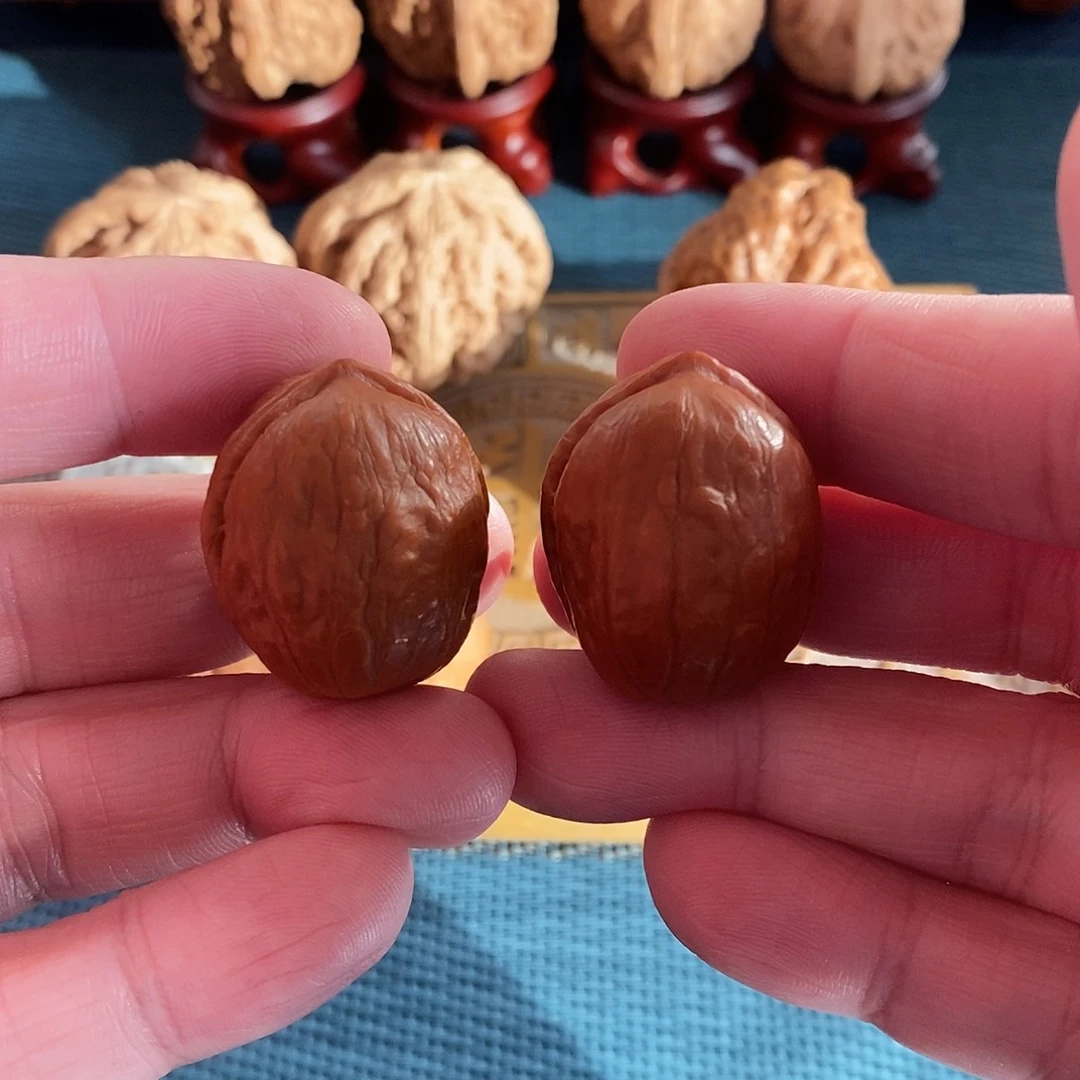 文玩核桃把件 小核桃 无药 无修 无坏 无打底 一周挂色 精品 文玩