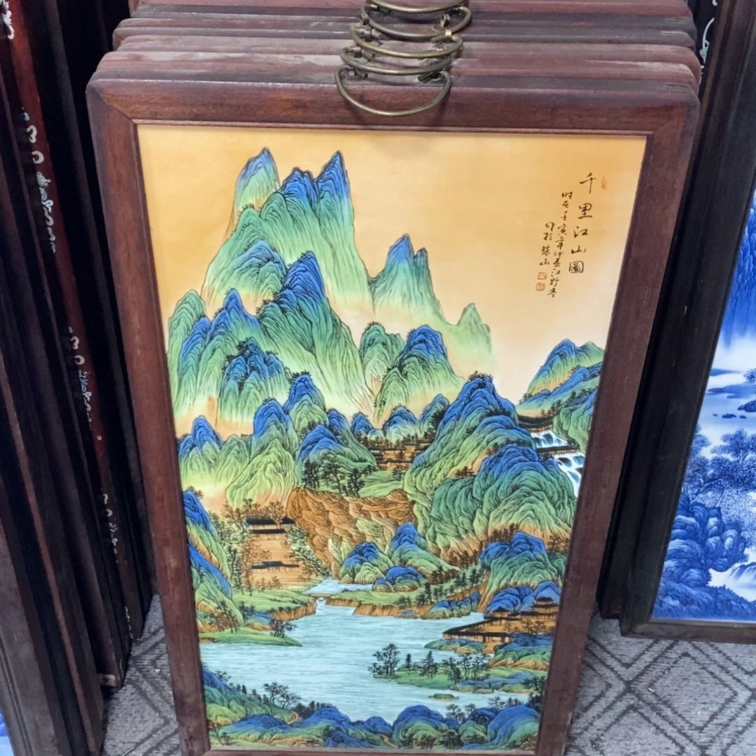 瓷片86*46*1景德镇瓷板画柴窑烧制