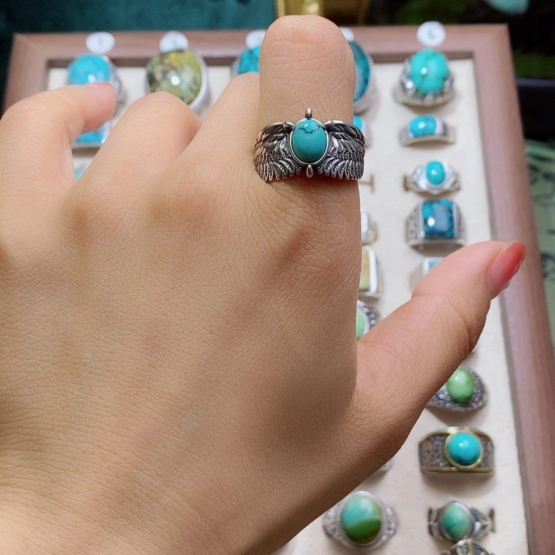 绿松石银S925镶嵌颈饰
