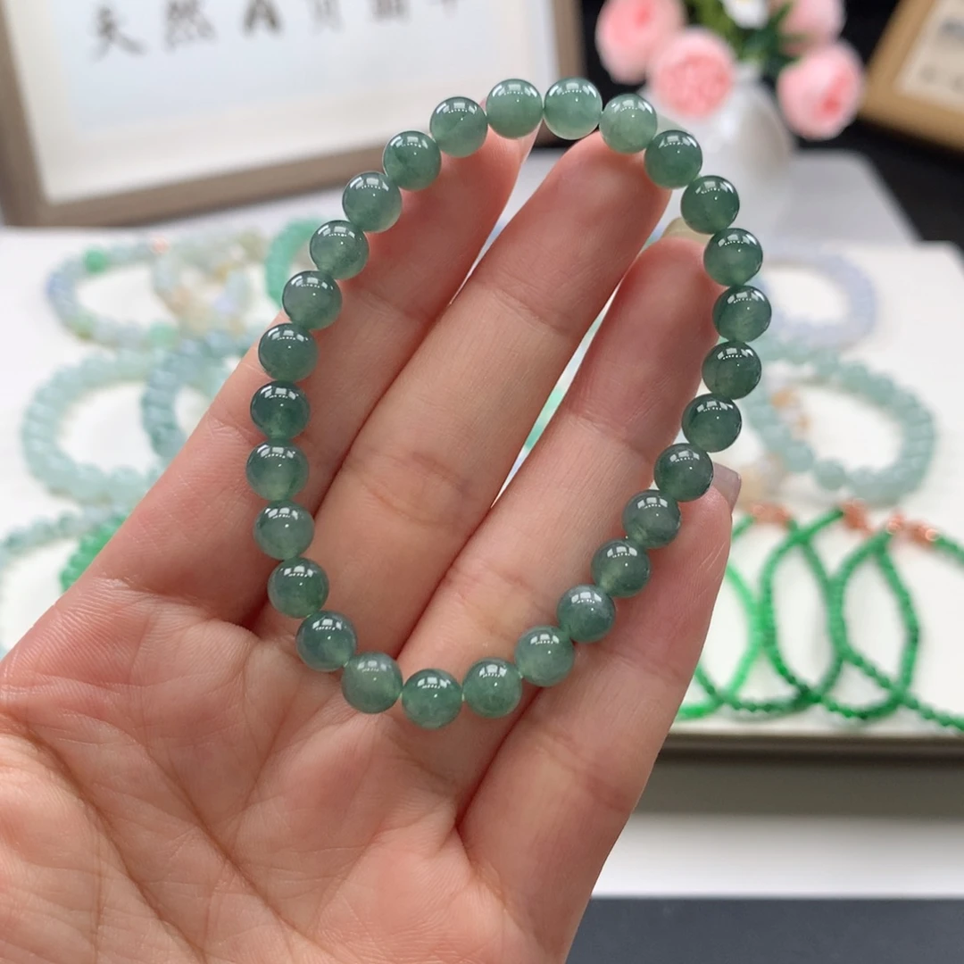 未镶嵌手链翡翠手链6.2mm