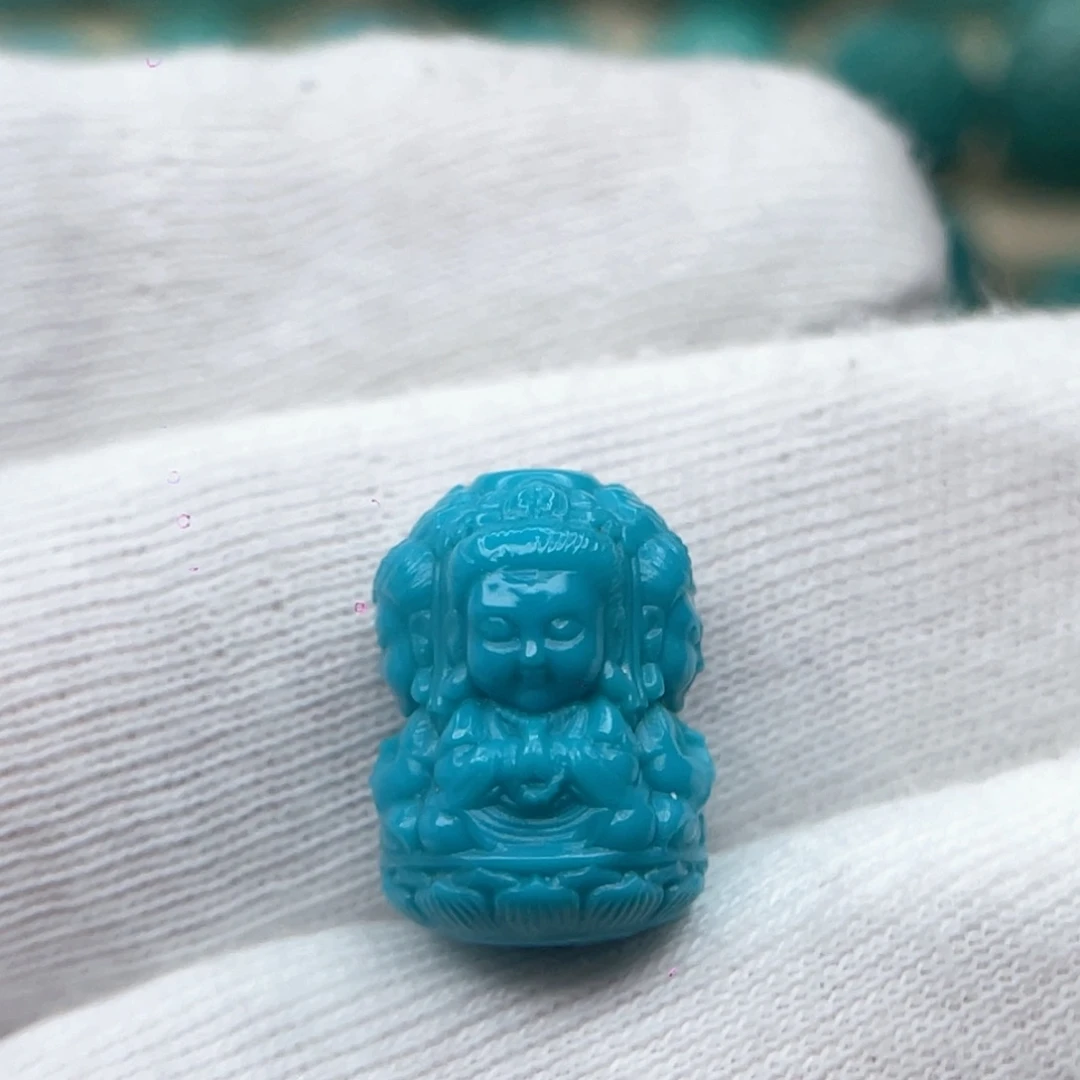 绿松石未镶嵌颈饰直径卡12-10.