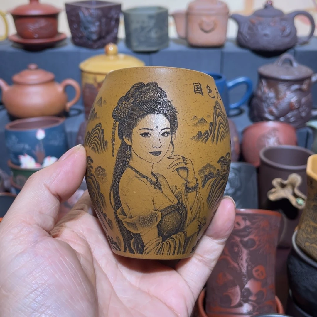 原矿紫砂手工主人杯