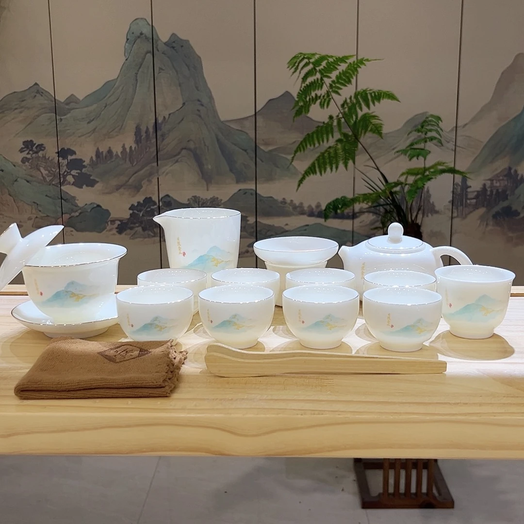 【都彩】日照金山羊脂玉瓷16头