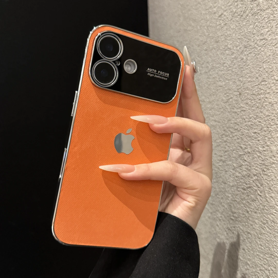 新款电镀牛仔纹适用苹果17promax手机壳高级iPhone16时尚15简约14