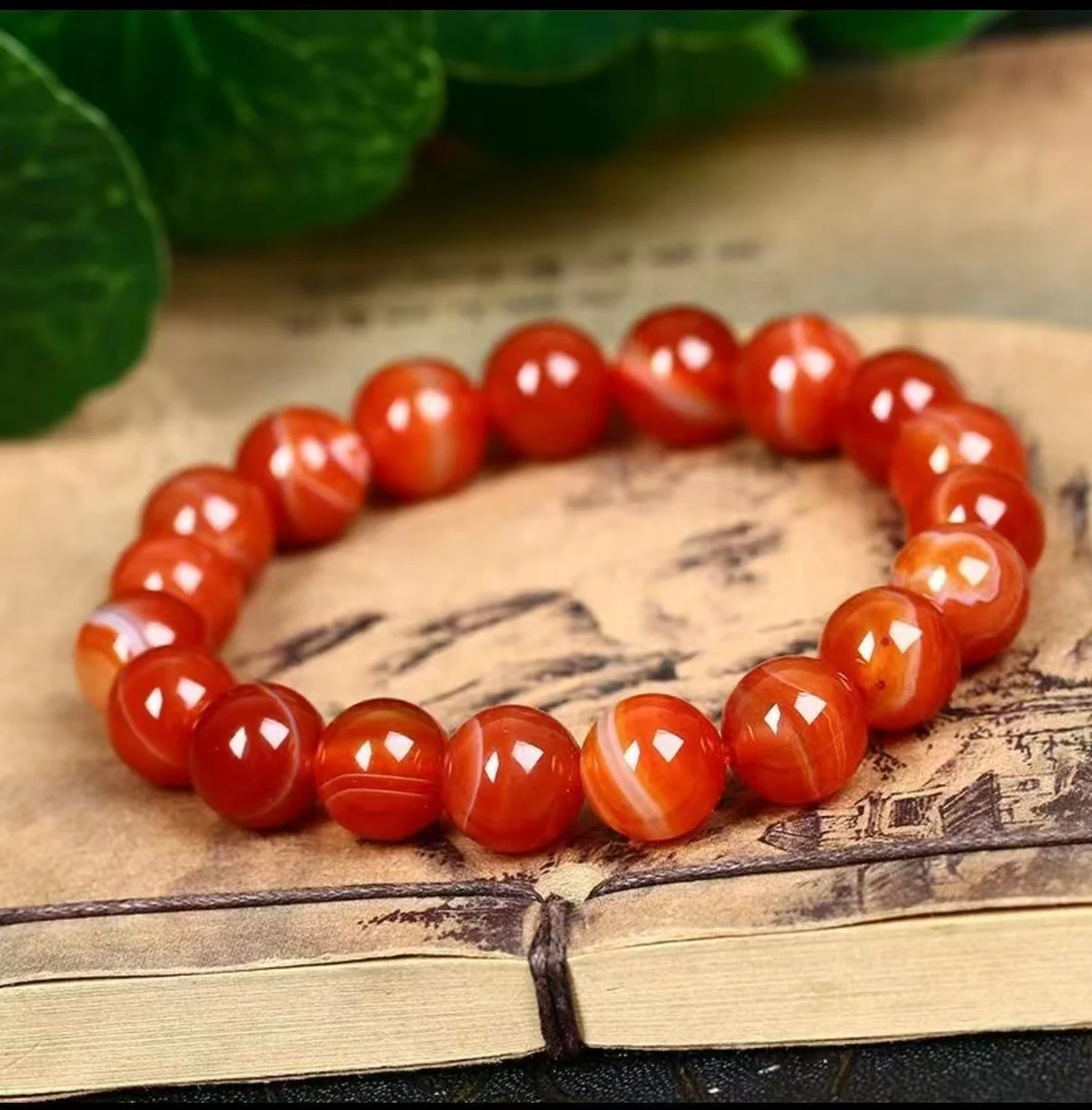 【古典珍藏】九星火莲G114气质百搭树脂手链手