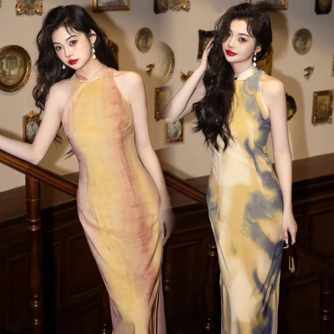 【澄时礼】中国风夏季少女复古修身显白气质传统款衣长120中长款