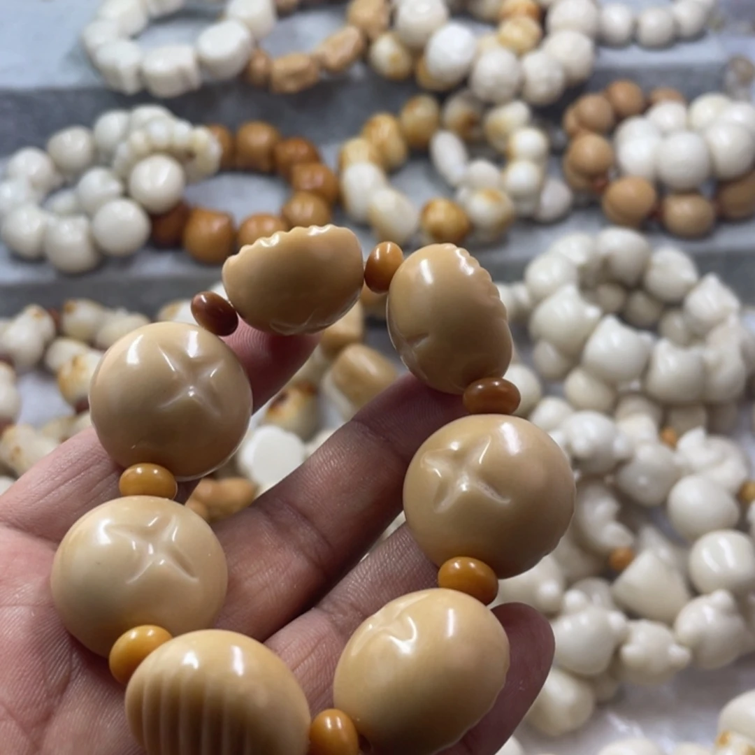 吊坠菩提根/象牙果微瑕象牙果蘑菇包手串卡25