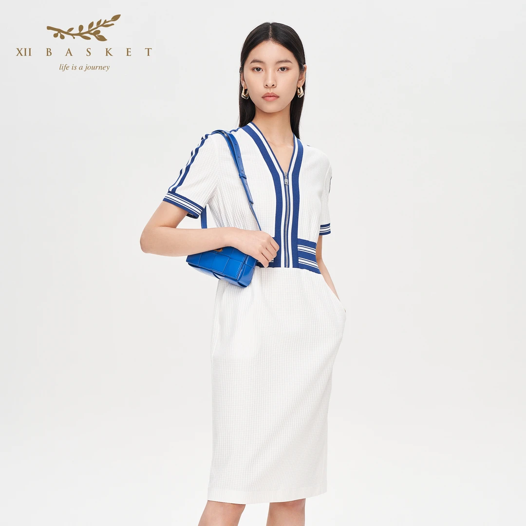 【商场同款】XII BASKET十二篮25年夏新静奢贵气连衣裙7C35205590