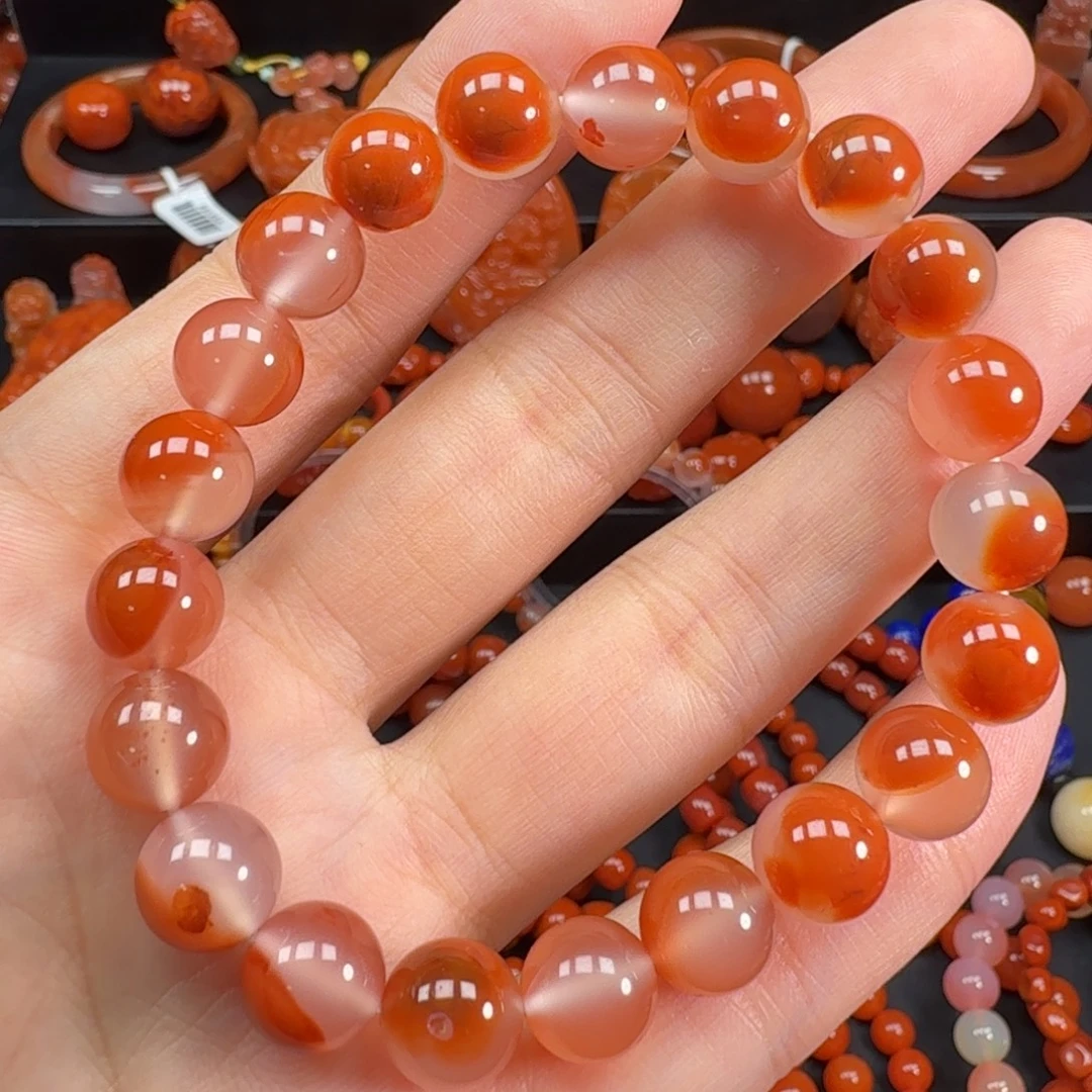 南红玛瑙未镶嵌手串9.5mm