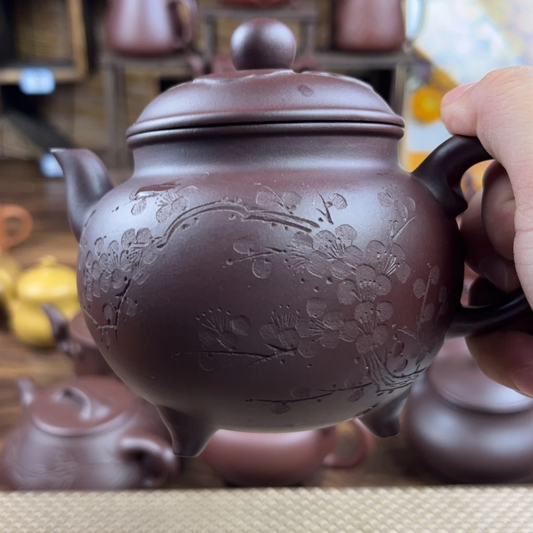 茶壶紫砂手工制作工艺精湛360cc