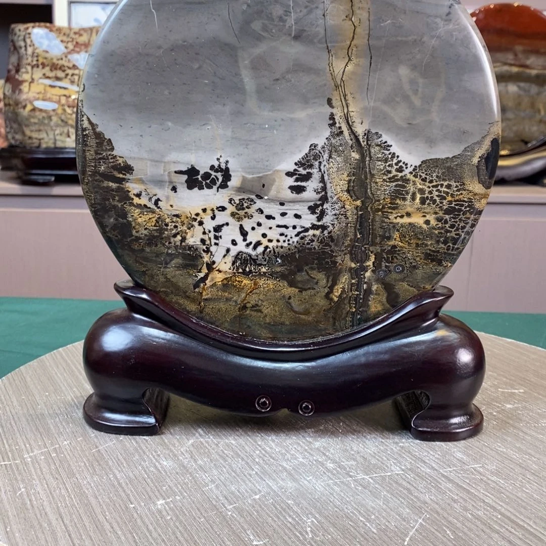 石材广西国画石草花石