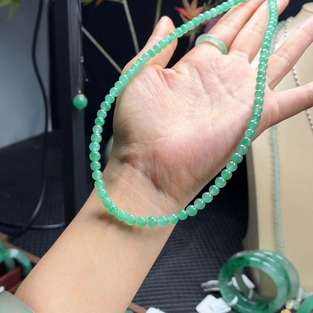 石英质玉未镶嵌珠串项链