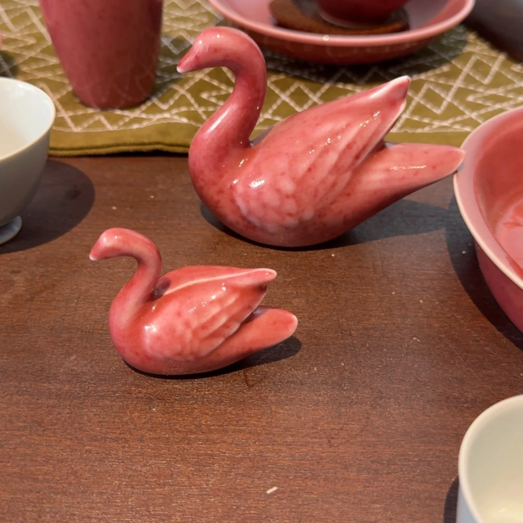 景德镇纯手工豇豆红陶瓷茶具