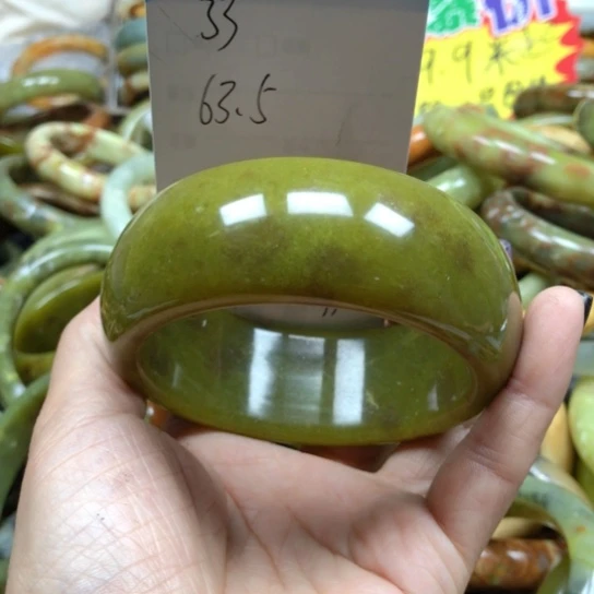未镶嵌蛇纹石玉手镯