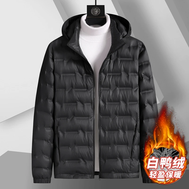 冬季男款羽绒服轻薄款连帽可拆休闲保暖男士羽绒服男士运动短款