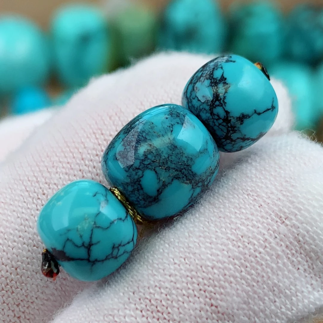 未镶嵌绿松石珠宝奇石9.5-8.7m m