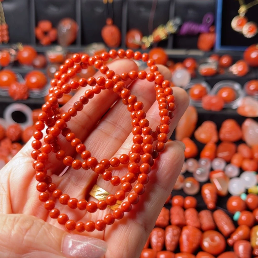 未镶嵌多圈手链4南红玛瑙