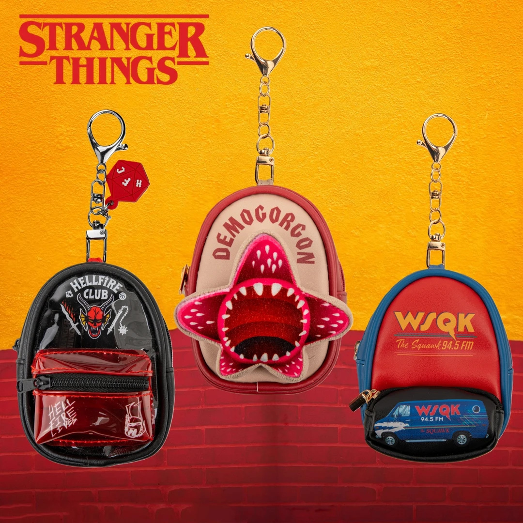 正版tranger Things怪奇物语周边魔王迷你书包挂件钥匙零钱包挂饰