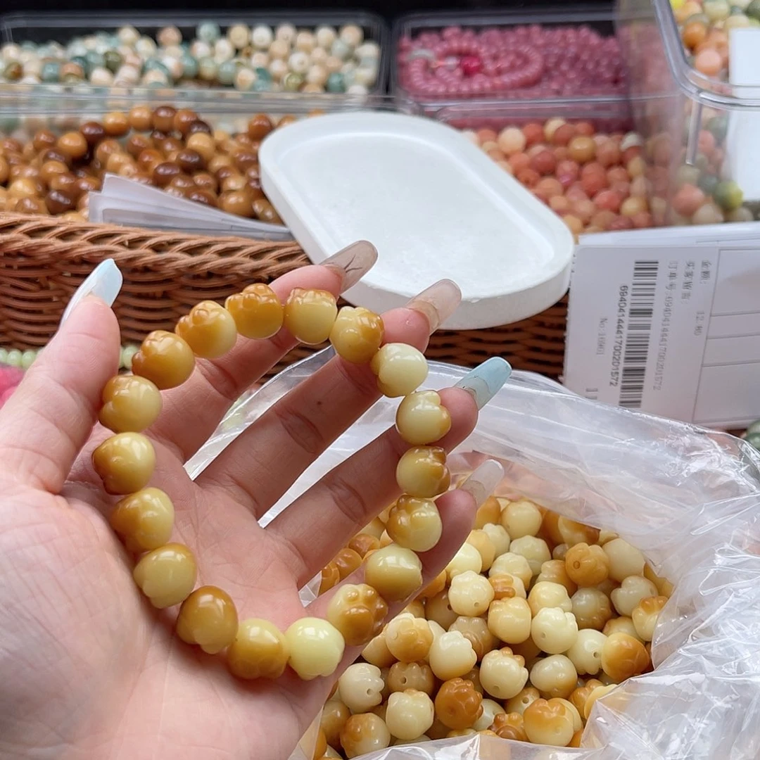 白玉菩提吊坠z微瑕12mm/20+2颗